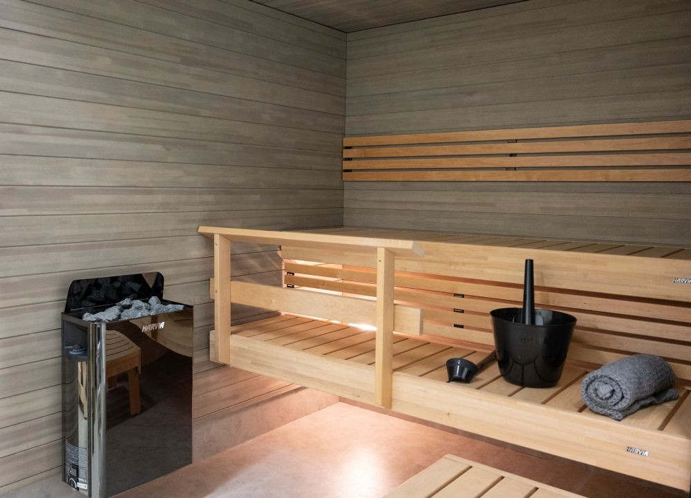 Печка за сауна с вградено управление Harvia The Wall 8,0 kW Black