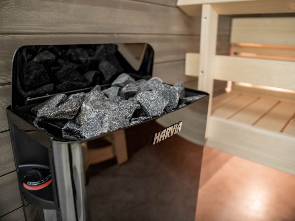 Печка за сауна с вградено управление Harvia The Wall 8,0 kW Black
