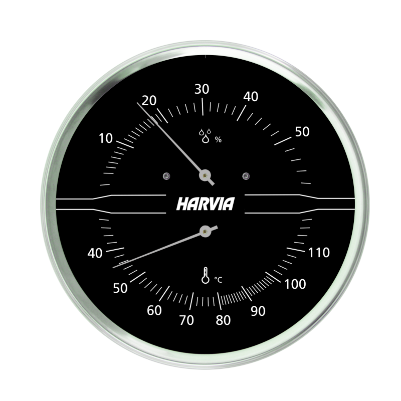 Термометър-хигрометър от неръждаема стомана Harvia