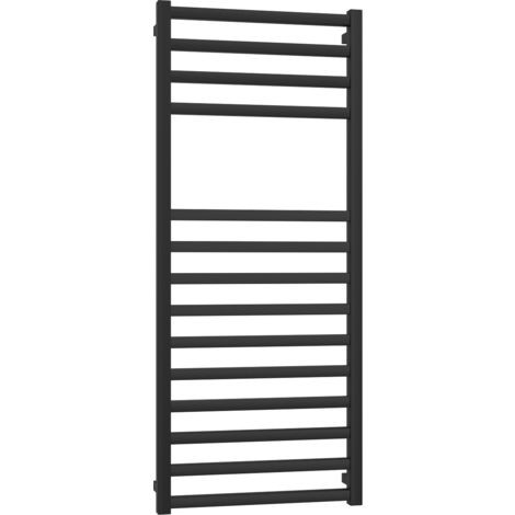 Ercos Square Nero 500×1500 хром лира за баня. черен мат
