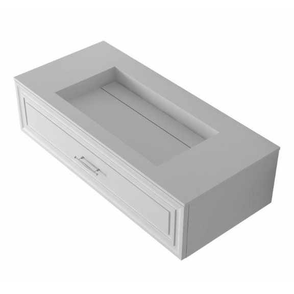 Мебел за баня с панти със soft close механизъм и бял умивалник iStone