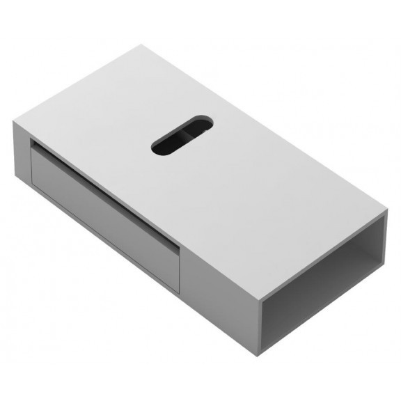 Мебел за баня с чекмедже и умивалник сив мат iStone Solid Surface