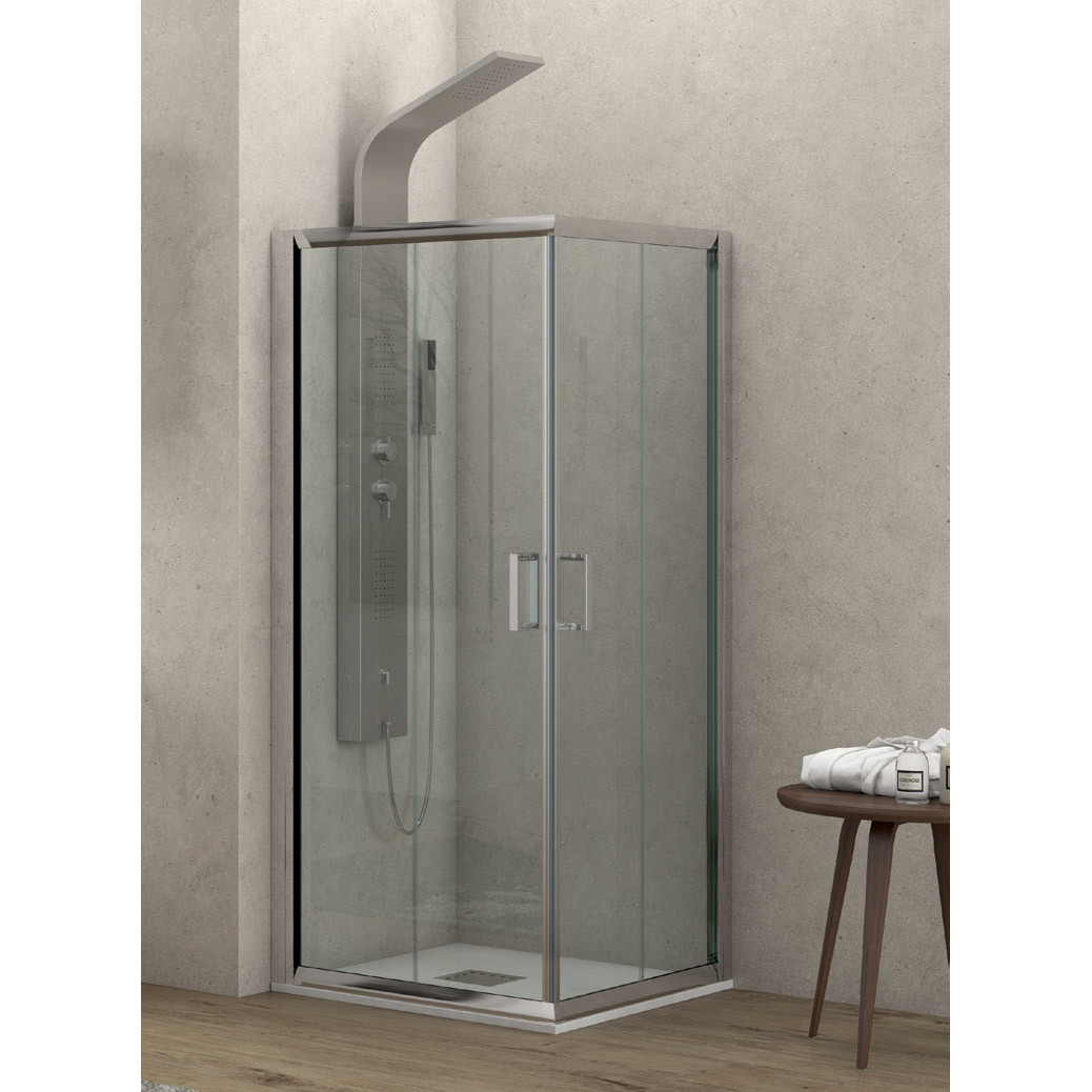 Квадратна душ кабина за баня - NEW FLORA 100 CLEAR GLASS, 70x70x170см