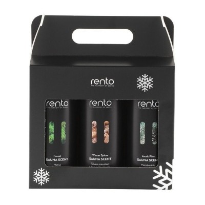 Подаръчен комплект RENTO, аромати за сауна, 3x400 мл