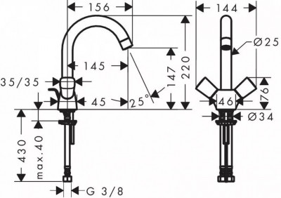 Hansgrohe смесител за умивалник Logis