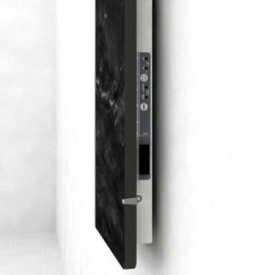 Лъчист отоплител за баня с акумулираща функция CLIMASTAR Slim 500 W, черен релеф