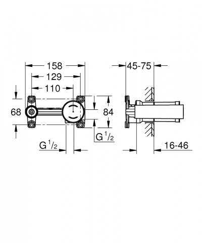 GROHE LINEARE тяло за вграждане