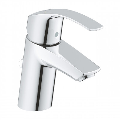 GROHE Eurosmart - смесител за умивалник с изпразнител 1/2″, едноръкохватков...