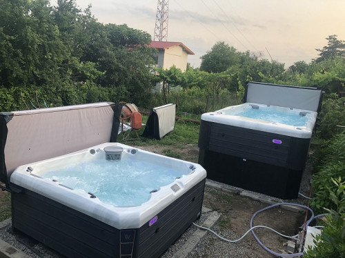 Проект минибасейн SwimSpa Danube W-flow и джакузи Wellis Palermo Sterling silver, Стара Загора
