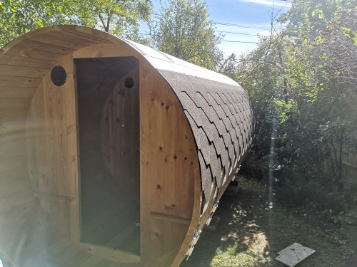 Външна сауна Барел S4PV, термодървесина, местност Камбаните 87